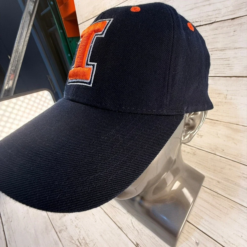 University of Illinois Fighting Illini Hat Navy Blue Orange Big Ten Baseball Cap